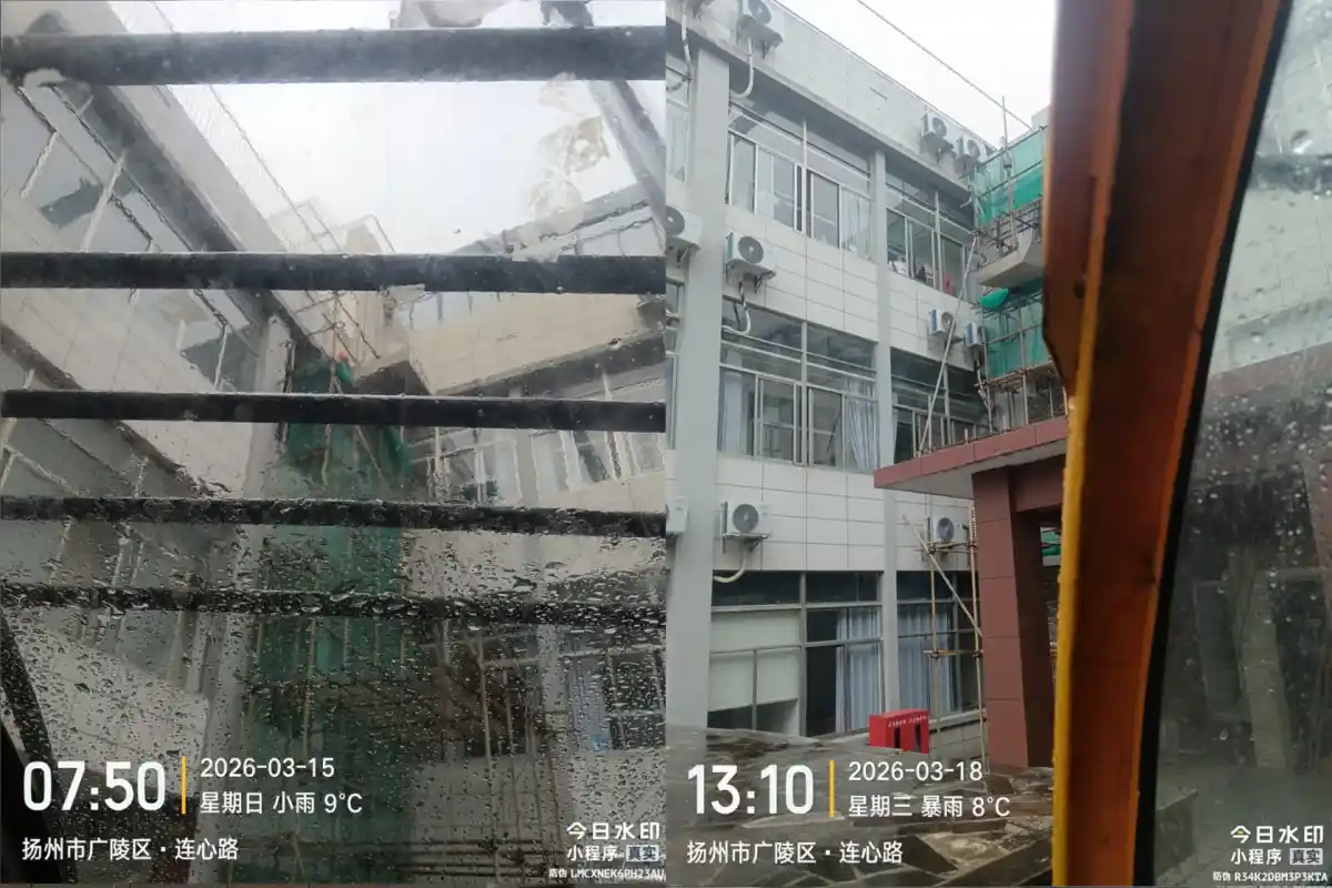 广陵汤汪食品产业园吊材料实拍 吊车尹