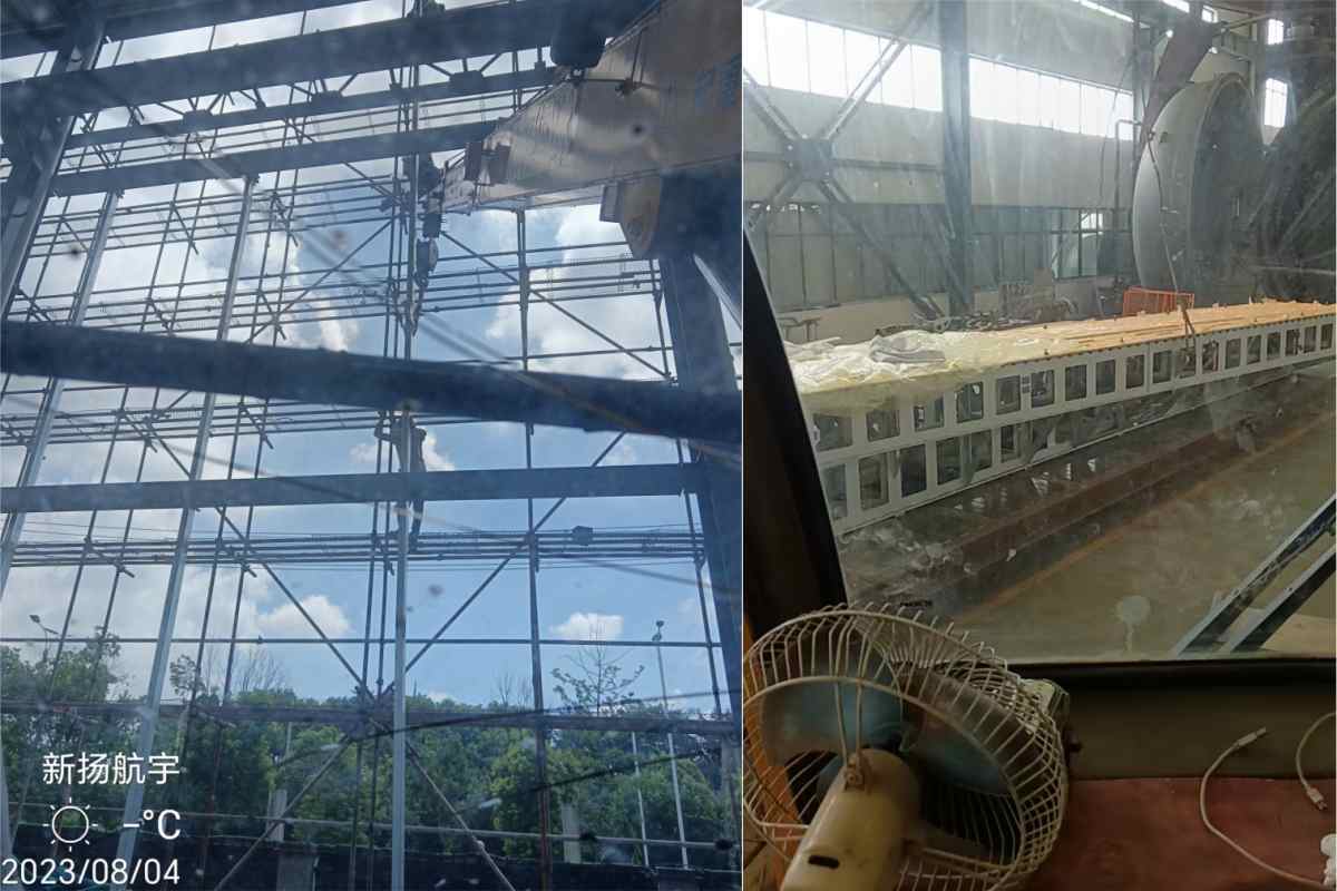 邗江区沿江西新扬航宇船业吊装实拍 吊车尹 2023.8