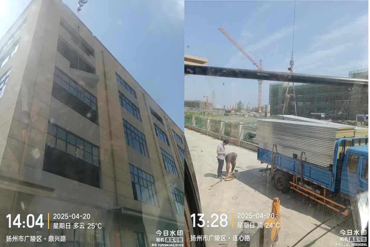 广陵区鼎兴路厂房吊装实拍 吊车尹